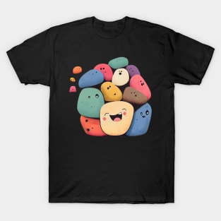 Adorable Comic Kawaii Style Stones: A Cute and Original Decoration for Your Home! T-Shirt